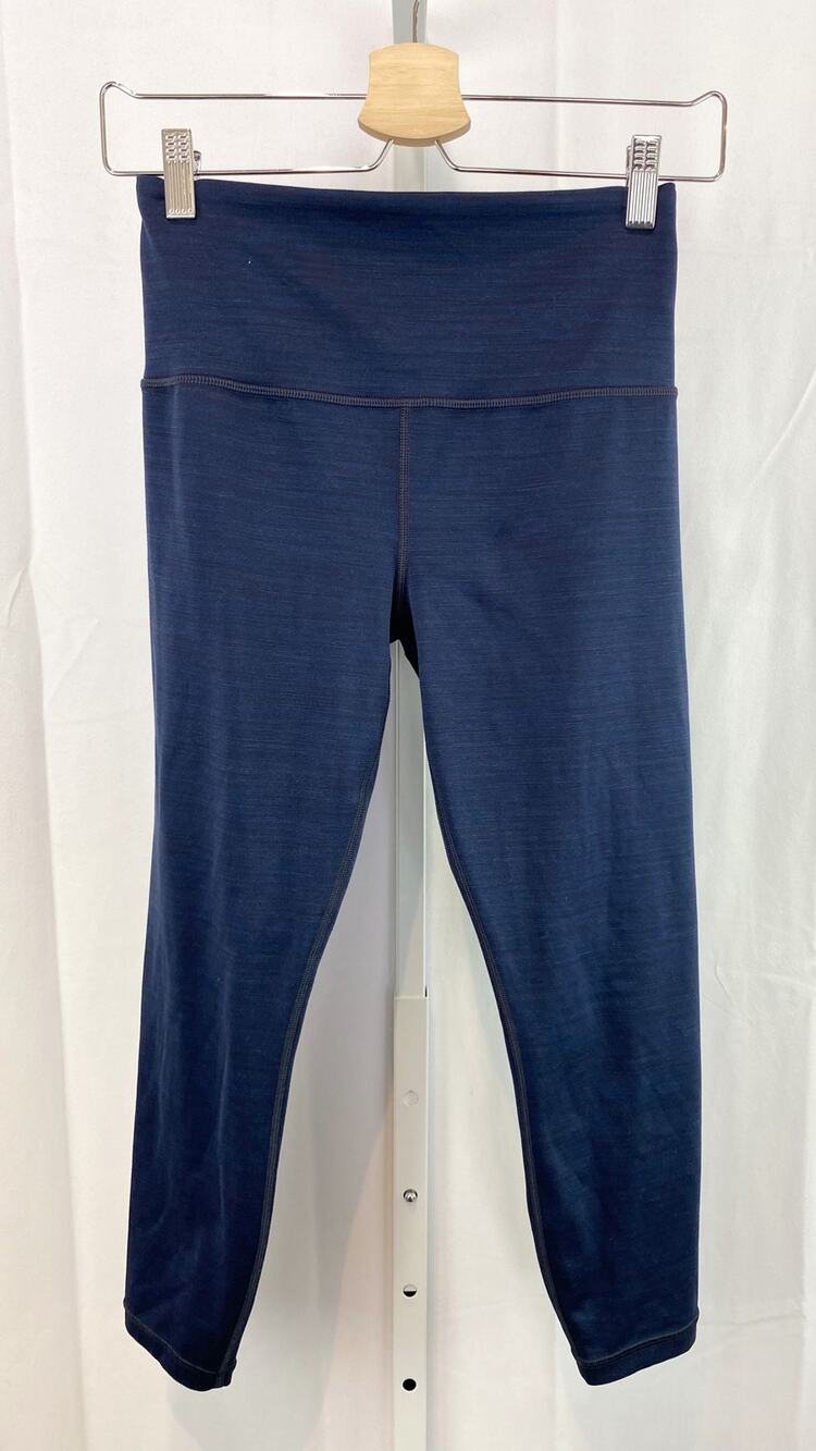 ATHLETA  Elation Textured 7/8 Tights Size Petite S SP PS Pull On Spacedye Blue